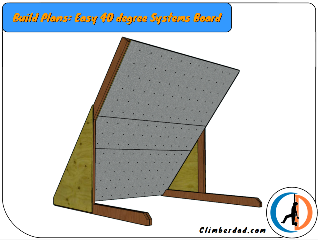 Easy - Fixed 40 Degree Climbing Wall, Free Standing