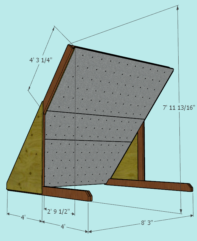 Easy - Fixed 40 Degree Climbing Wall, Free Standing