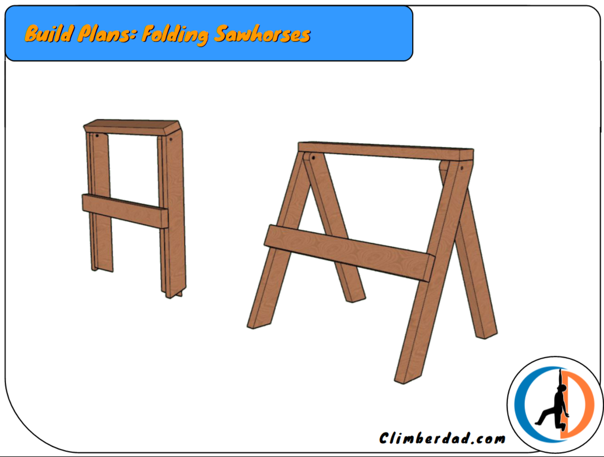 Easy to Build Foldable Saw Horse Build Plans